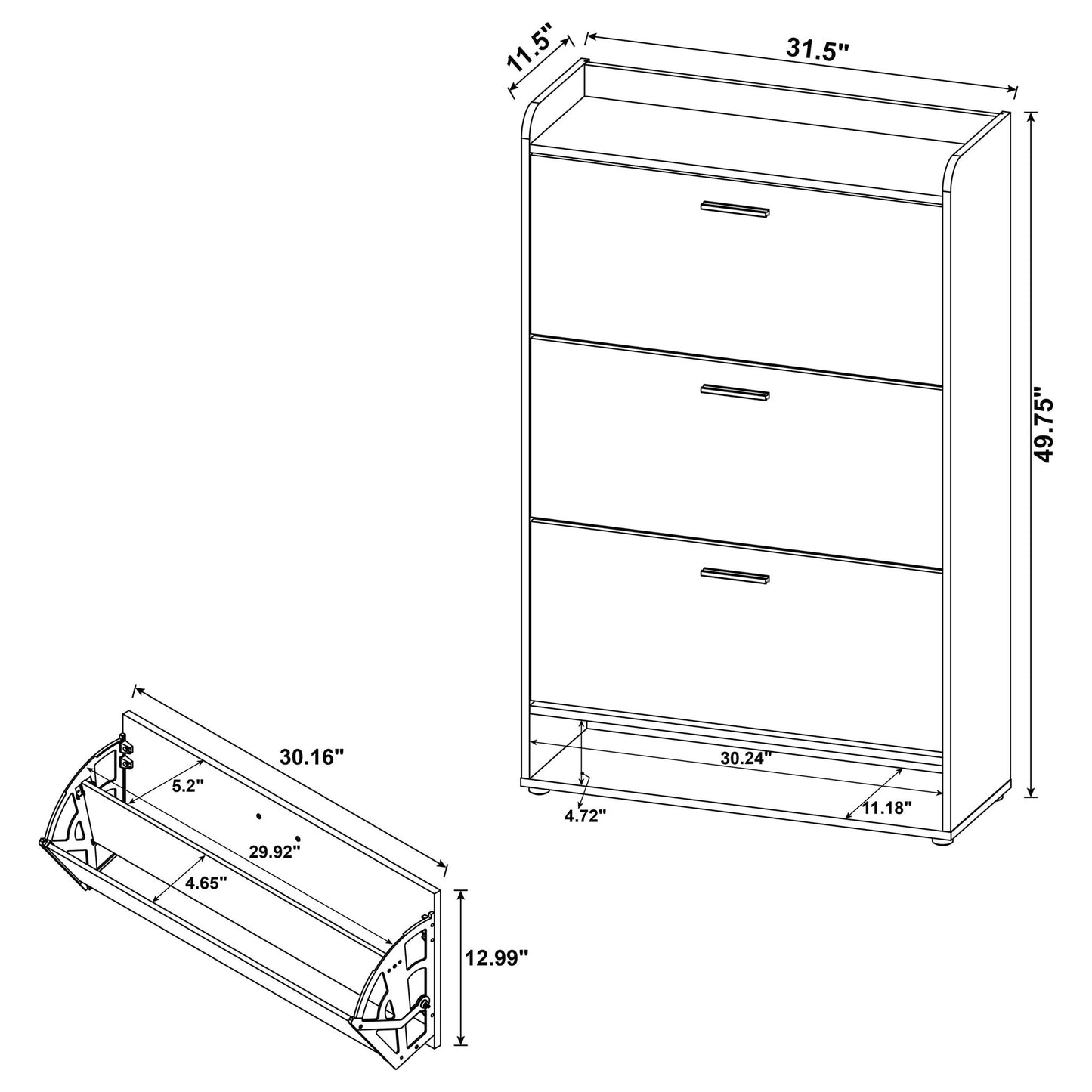 Kyla - 3 Tier Shoe Cabinet