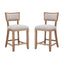 Upholstered Counter Height Bar Stools With Comfy Back (Set of 2)