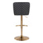 Henry - Contemporary Adjustable Barstool With Swivel With Rounded T Footrest (Set of 2)