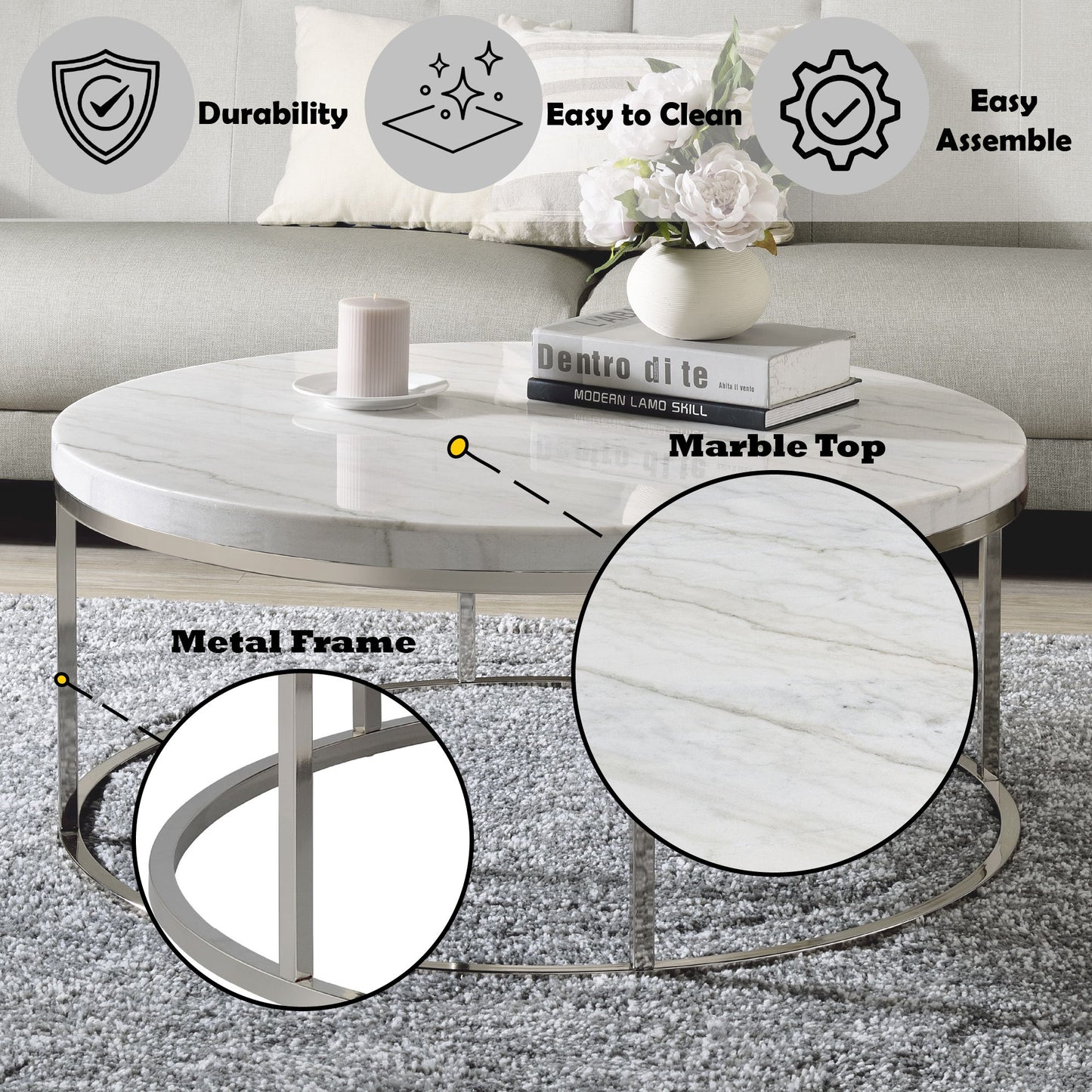Zaidee - Coffee Table - White
