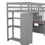 Loft Bed With Storage Drawers, Desk And Stairs With Shelves