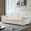Soft Sofa, Upholstered 3 Seater Couch With High Density Foam, Loose Back Cushions And Turned Legs