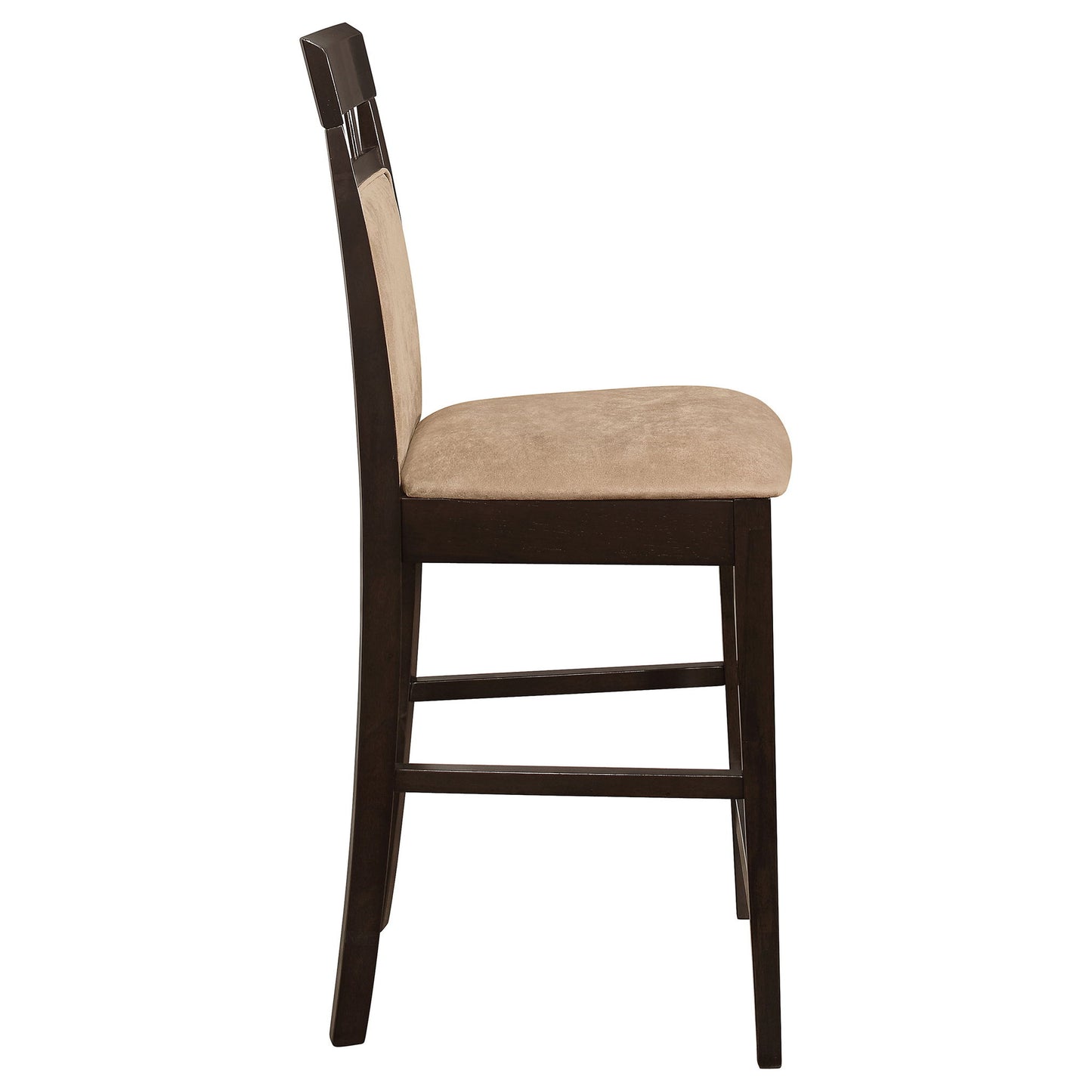 Upholstered Counter Height Stools (Set of 2) - Beige / Brown