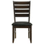 Padded Seat Side Chairs With Tapered Slats (Set of 2)