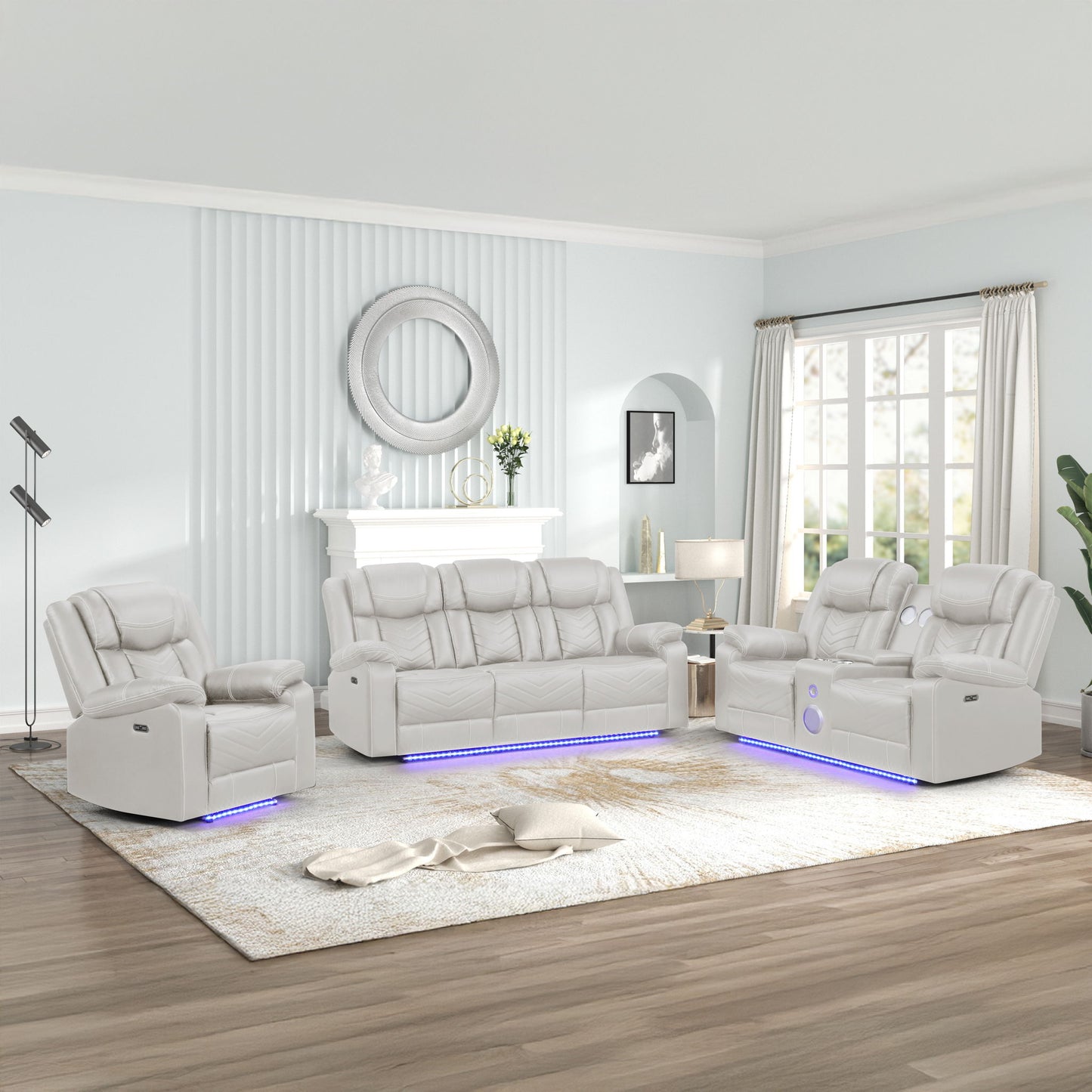 Challenger - LED Power Recliner Set