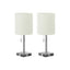 Lighting, Table Lamp, USB Port Included, Nickel, Contemporary (Set of 2)