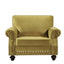 Upholstered Accent Armchair With Turned Legs For Living Room