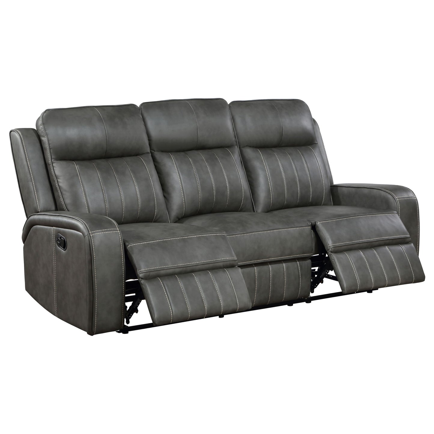 Forrest - 2 Piece Motion Reclining Sofa Set - Gray