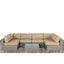 Seating Set With Cushions Handcrafted Wicker Design