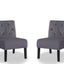 Reese - Living Room Armless Button Tufted Pattern Accent Chair (Set of 2)