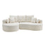 2 Piece Fabric Cloud Curved Sectional Sofa With Chaise For Living Room