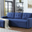 Upholstered Pull Out Sectional Sofa With Chaise