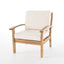 Outdoor Club Chair With Cushion And Acacia Wood Frame - Teak