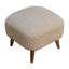Square Footstool - Cream