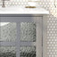 Bathroom Vanity With Ceramic Sink, Adjustable & Open Shelf