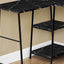 Computer Desk, Home Office, Corner, Storage Shelves, L Shape, Work, Laptop, Marble Look Laminate, Contemporary, Modern