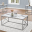 Table Set, Coffee, End, Side, Accent, Living Room, Marble Look Laminate, Contemporary & Modern (Set of 3)