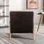 Open Framed Armchair With Cushioning Brown - Dark Brown