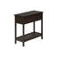 Accent End Table, 2 Tier, Storage Drawer, Transitional - Walnut
