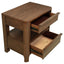 Verona - 2 Drawer Bedside Table With Hidden Storage - Walnut