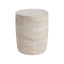 Stylish Outdoor / Indoor Lightweight Concrete Side Table With Travertine - Beige