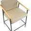 Counter Stool Set With Espresso Metal Frame - Khaki