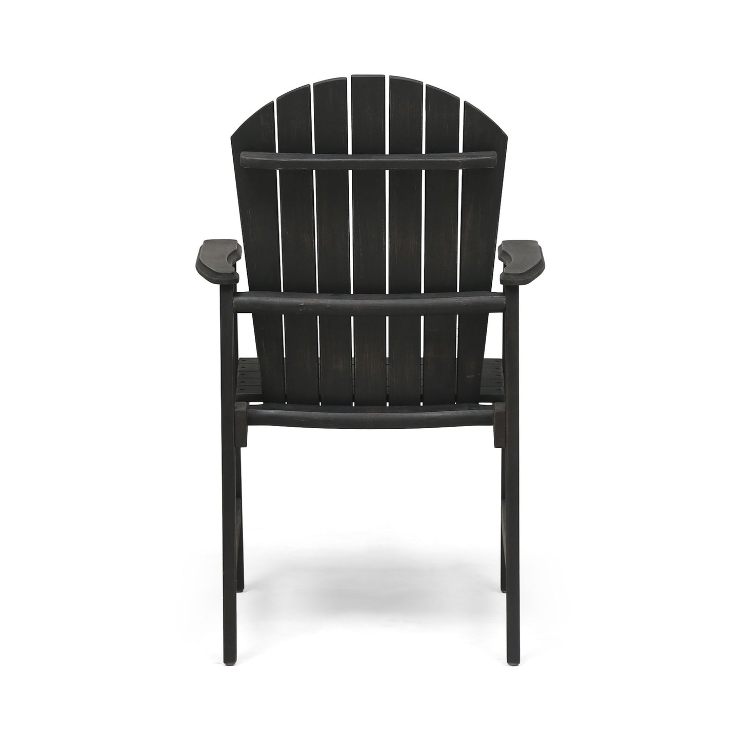 Outdoor Weather Resistant Acacia Wood Adirondack Dining Chairs (Set of 2)