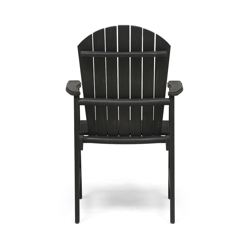 Outdoor Weather Resistant Acacia Wood Adirondack Dining Chairs (Set of 2)