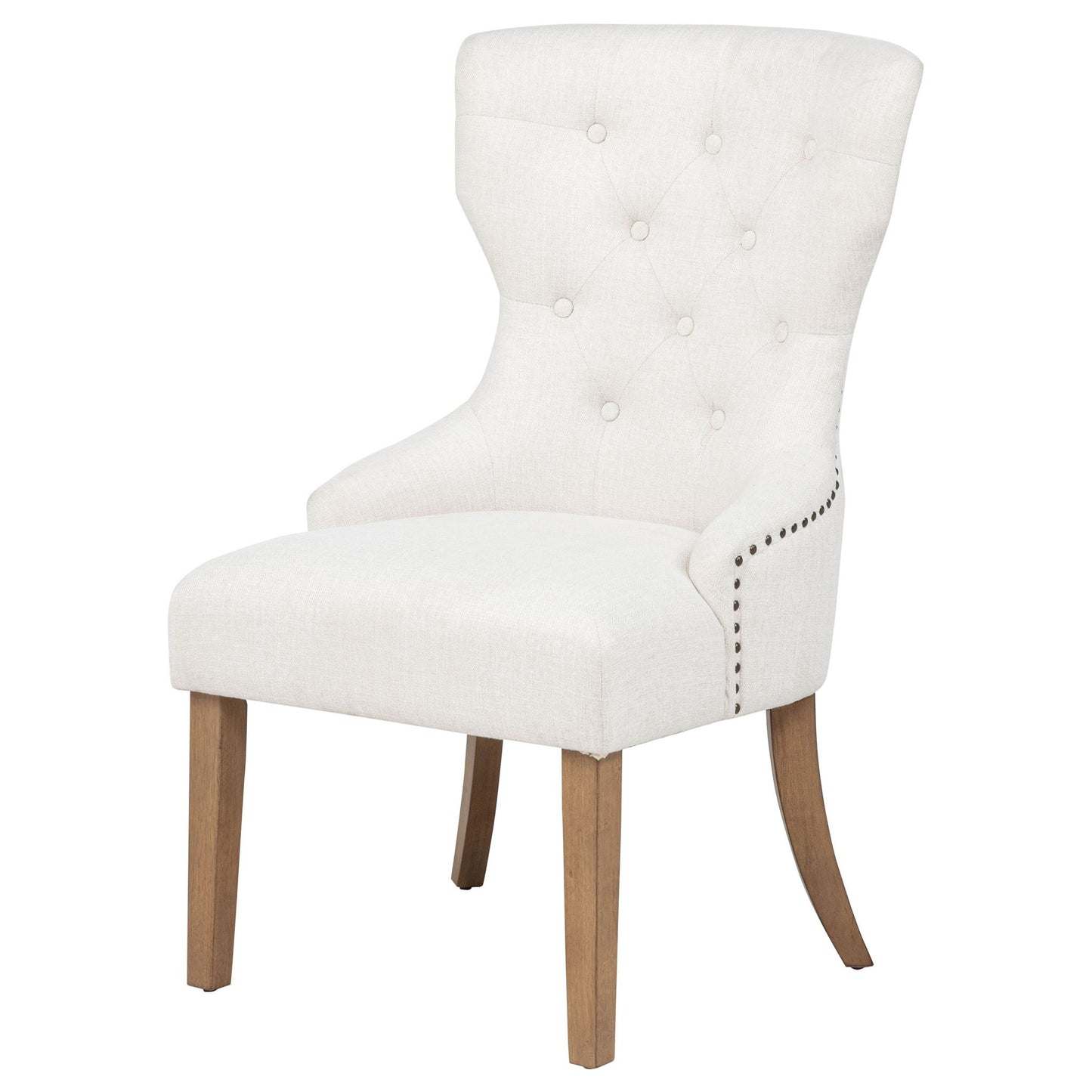 Tufted Dining Chair With Button Tufting And Nailhead Trim