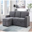 Territory - Pull Out Sofa Bed With Design - Dark Gray