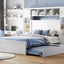 Bed With All In One Cabinet, Shelf And Sockets, Trundle