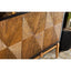 Capri - 4 Door Accent Cabinet - Brown / Gold