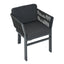 7 Piece Outdoor Dining Set With Table And 6 Chairs - Black / Teak / Gray