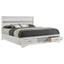 California King Storage Platform Bed With 2 Drawer - White
