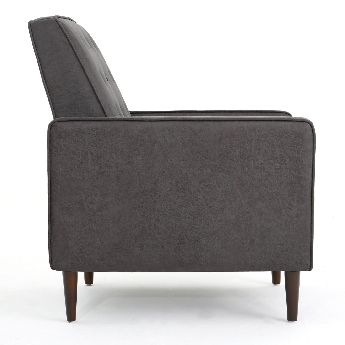Macedonia - Button Tufted Fabric Recliner - Slate