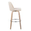 Toriano - Contemporary Fixed Height Barstool With Swivel & Round Footrest (Set of 2)