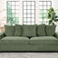 Luxe Sofa With 5 Matching Toss Pillows, Sleek Design, Spacious And Comfortable 3 Seater Couch