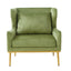 Elegant Curved Armrest Accent Armchair