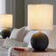 Kona - Contemporary Table Lamp (Set of 2) - Matte Black / Natural