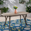 Outdoor Table With Smooth Lines, Slat Top