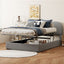 Upholstered Platform Bed With Hydraulic Storage System