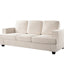 Modern Sofa, Comfortable 3 Seater Couch With Deep Seating, Loose Back Cushions, Wide Arms
