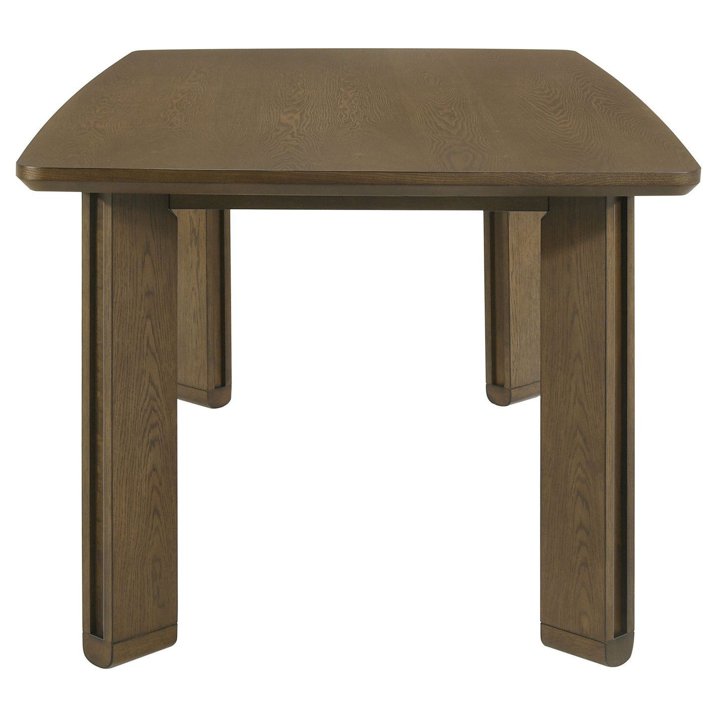 Crispin - 7 Piece Rectangular Dining Table Set With Upholstered Chairs - Brown