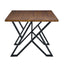 5 Piece Industrial Style Indoor Upholstered Dining Set With Metal Legs - Brown