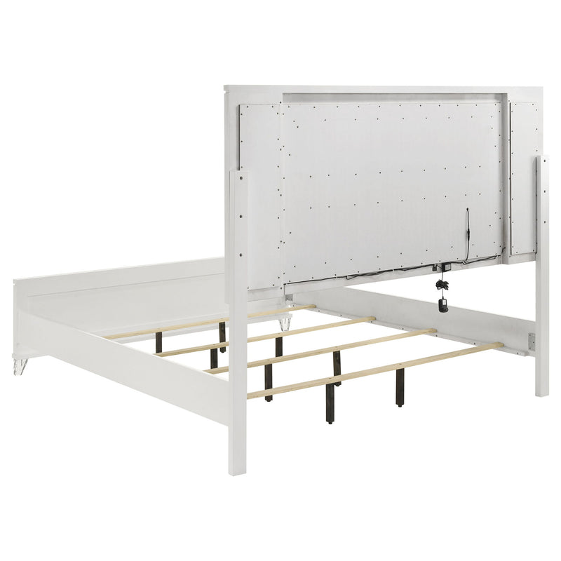 Panel Bed With LED Headboard