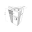 Propane, Gas 50000 Btu Square Fire Pit Table For Outside - Light Gray Blue