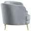 Sienna - 2 Piece Back Living Room Set, Sofa & Loveseat - Gray