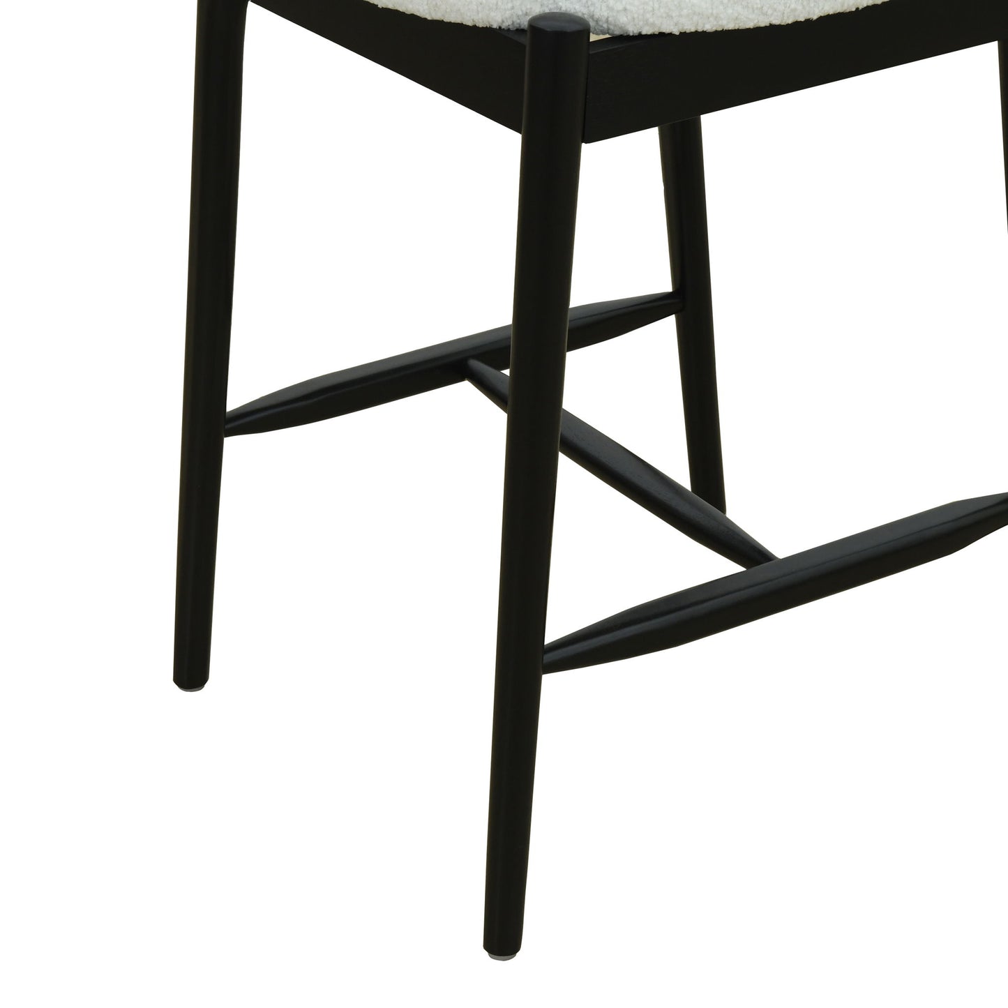 Mid Century Modern Counter Stools, Fabric Upholstered Chairs
