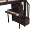Loft Bed With Storage Drawers, Desk And Stairs With Shelves