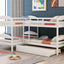 Twin L-Shaped Bunk Bed With Trundle - White